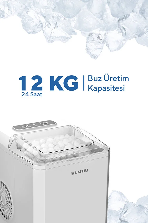KUMTEL Taşınabilir Otomatik Buz Makinesi Hım-02